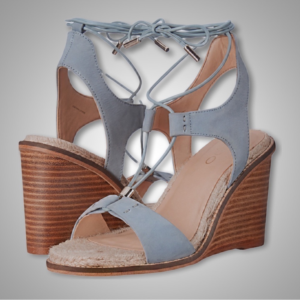 Aldo leather wedge sandals